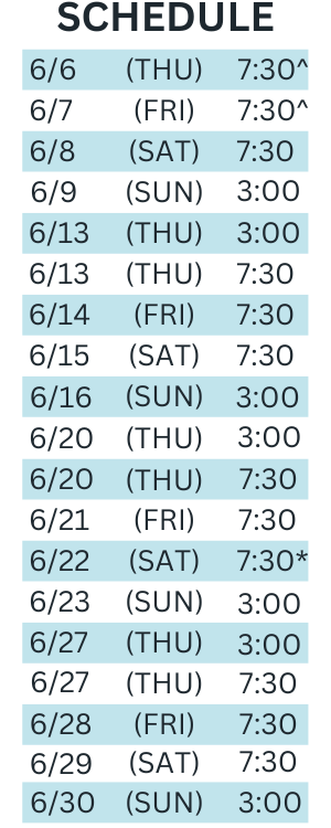 Performance Schedule