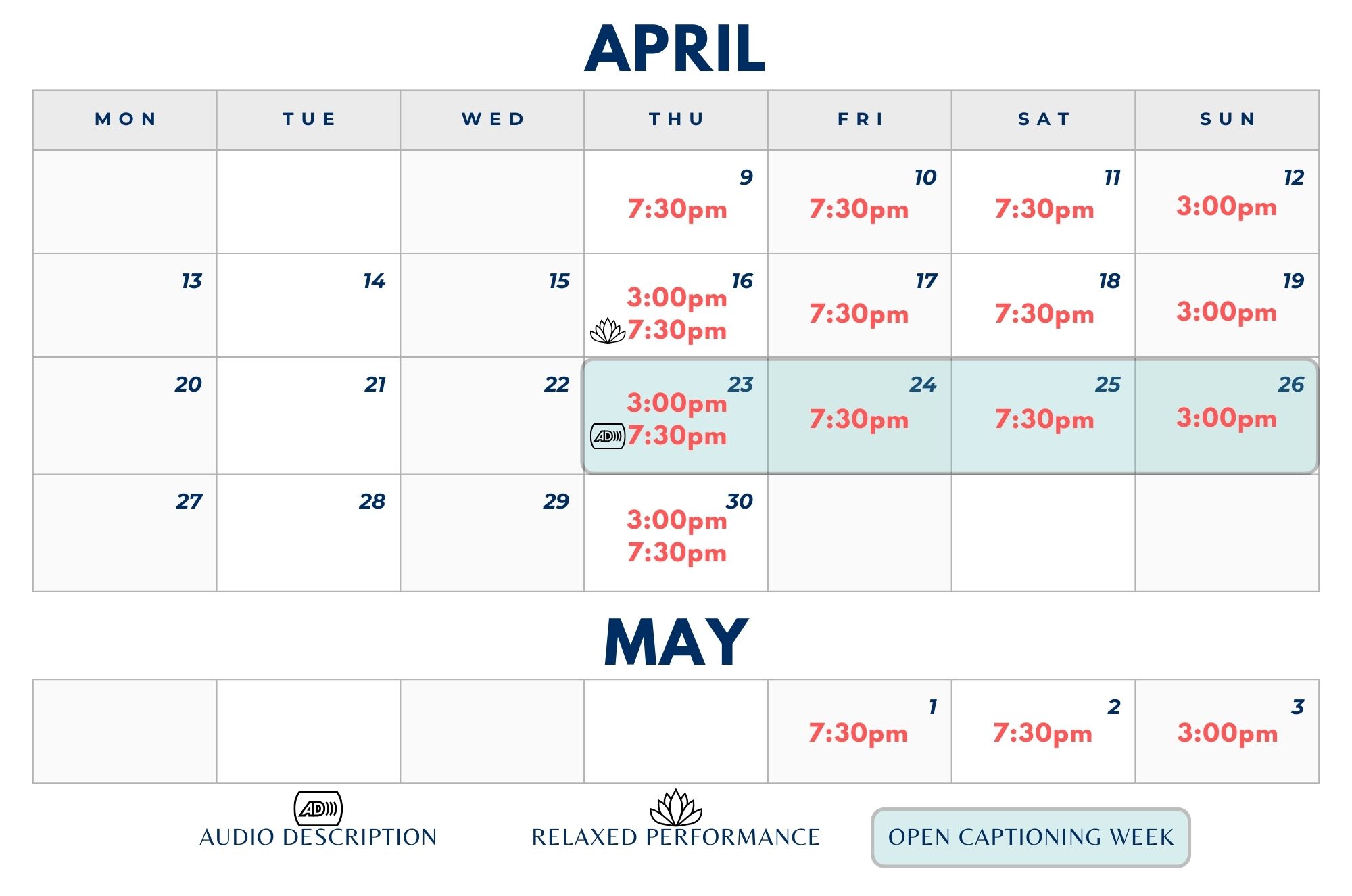 Man of La Mancha Calendar