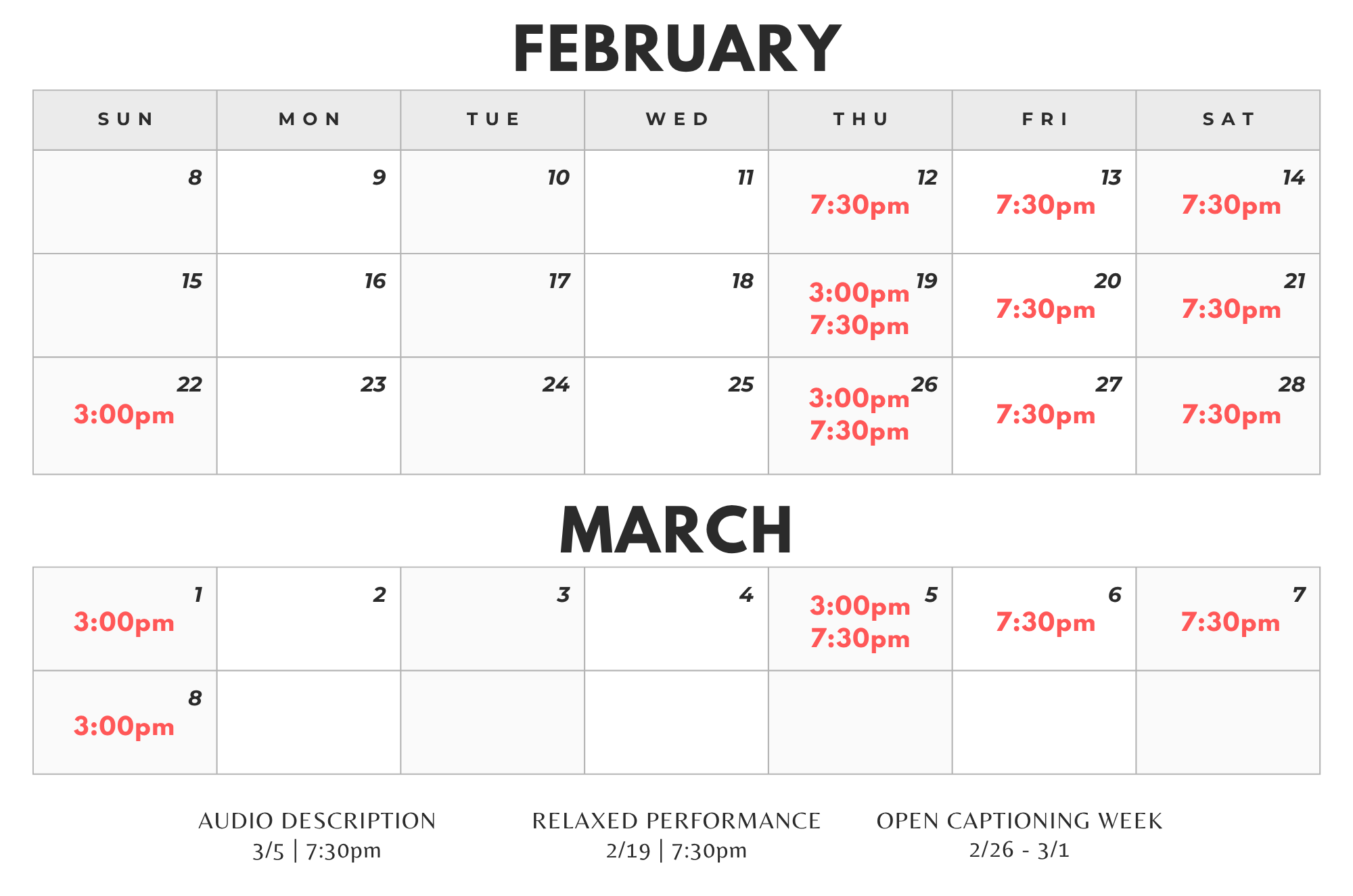 Garbologist Show Calendar
